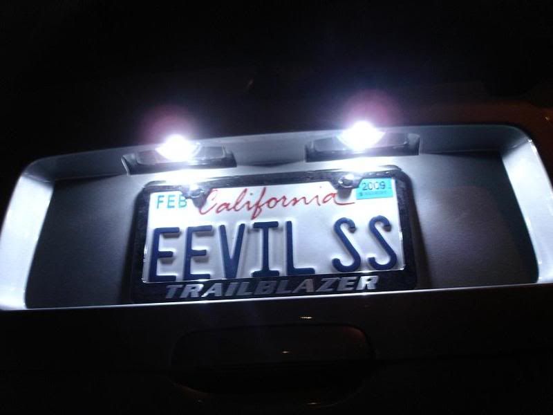 My Custom LED License Plate Light Page 3 Chevy TrailBlazer